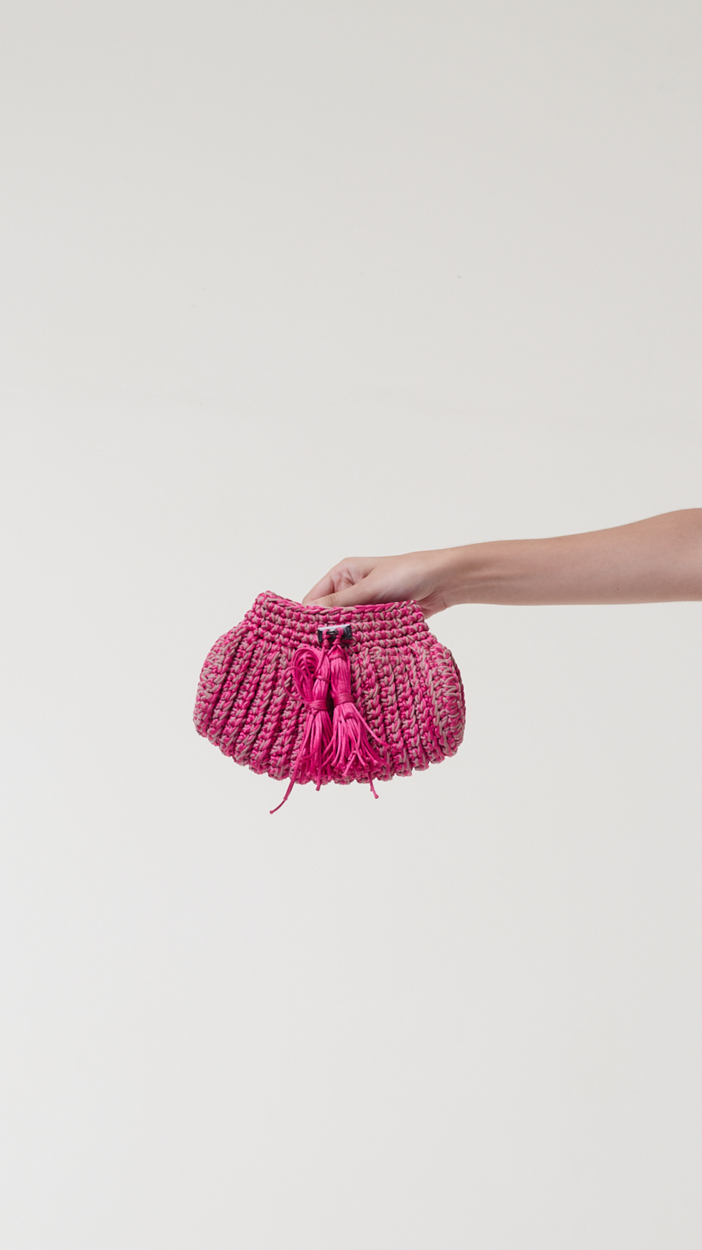 Bolsa Tricot Rosa - Catarina Mina