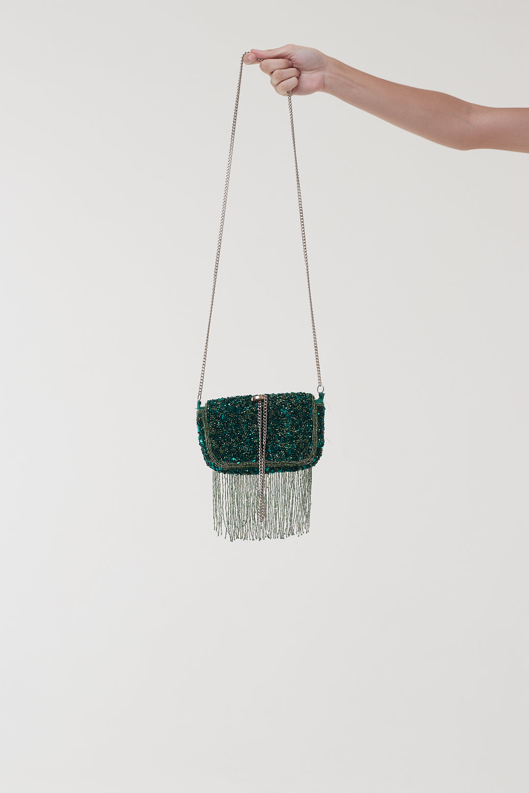 Bolsa Verde Franjas - Zara